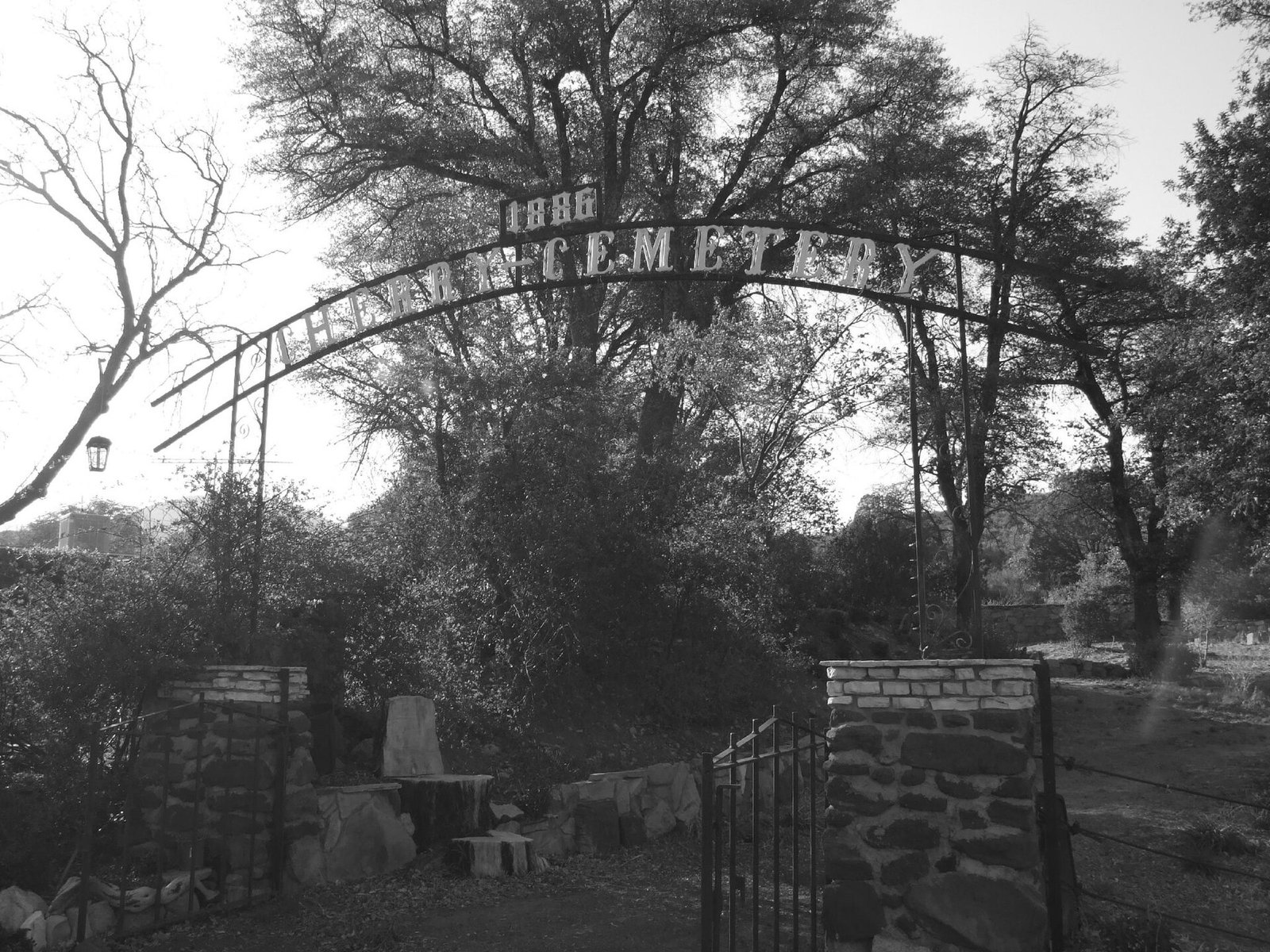 Entrance to Cherry’s historic cemetery