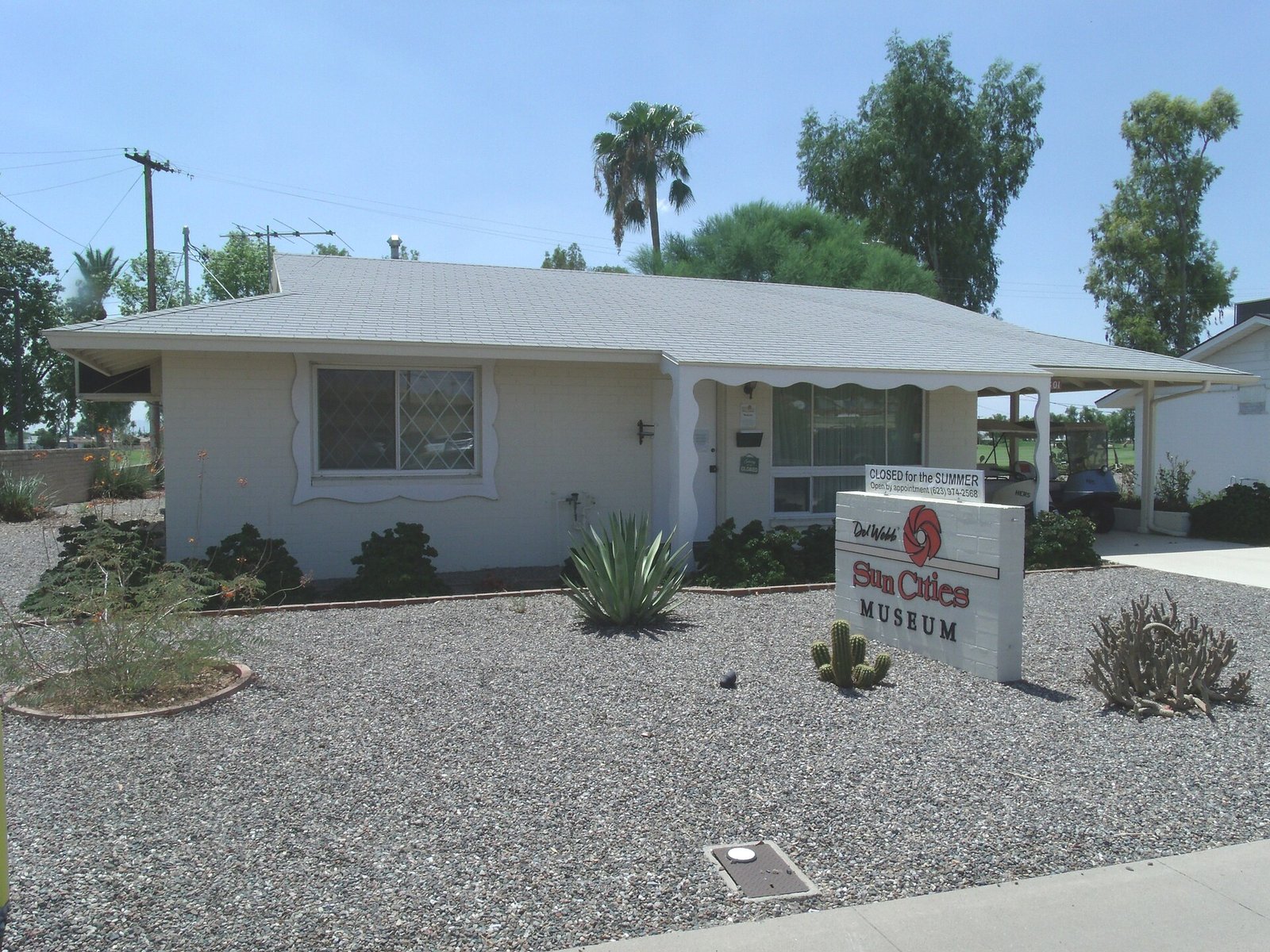 Historic model home housing the Del Webb Sun Cities Museum