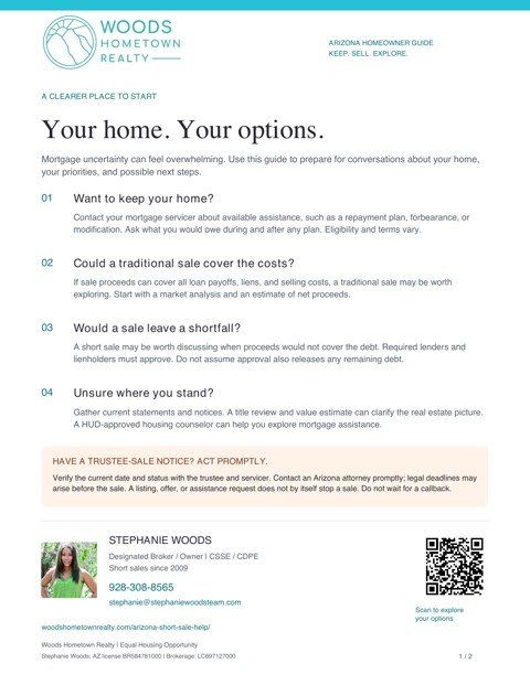 Preview of the Arizona Homeowner Options Guide